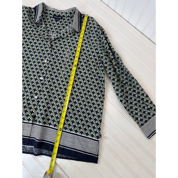Nautica Linen Blend Long Sleeve Shirt & Lands’ End Cover-up Deep Bundle Sz L - Picture 7 of 11